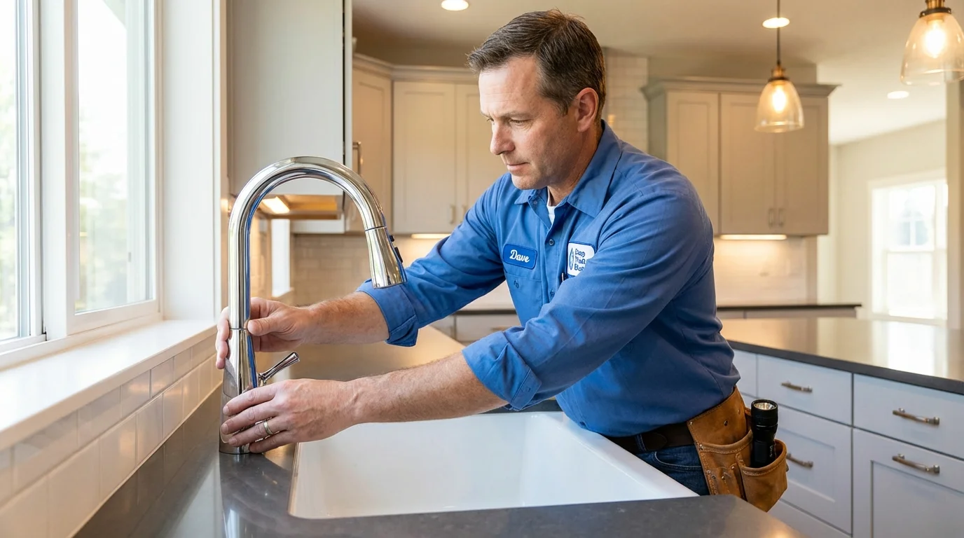 Kitchen faucet installation by Johns Plumbing LLC in Beech Grove
